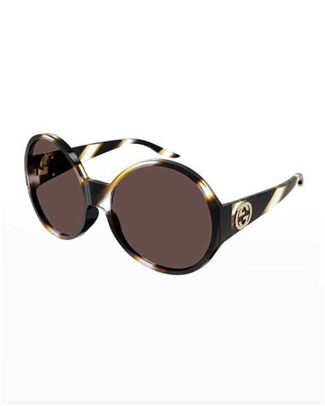 gucci oversized round-frame acetate sunglasses|authentic Gucci oversized sunglasses.